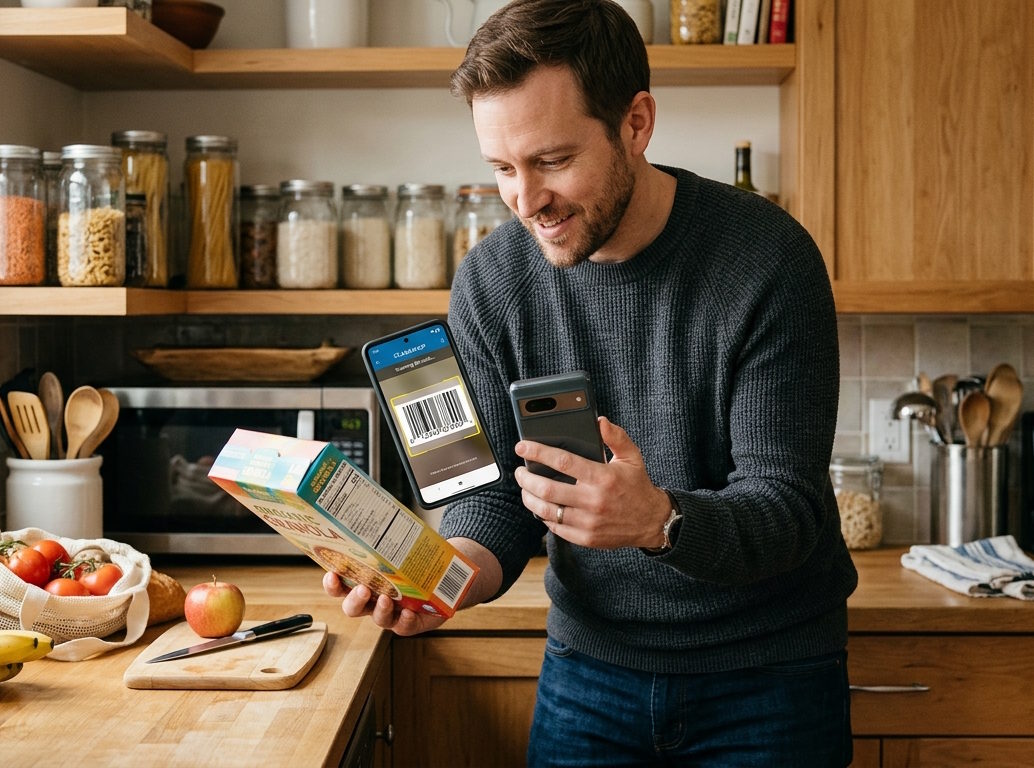 Barcode scanner and food search